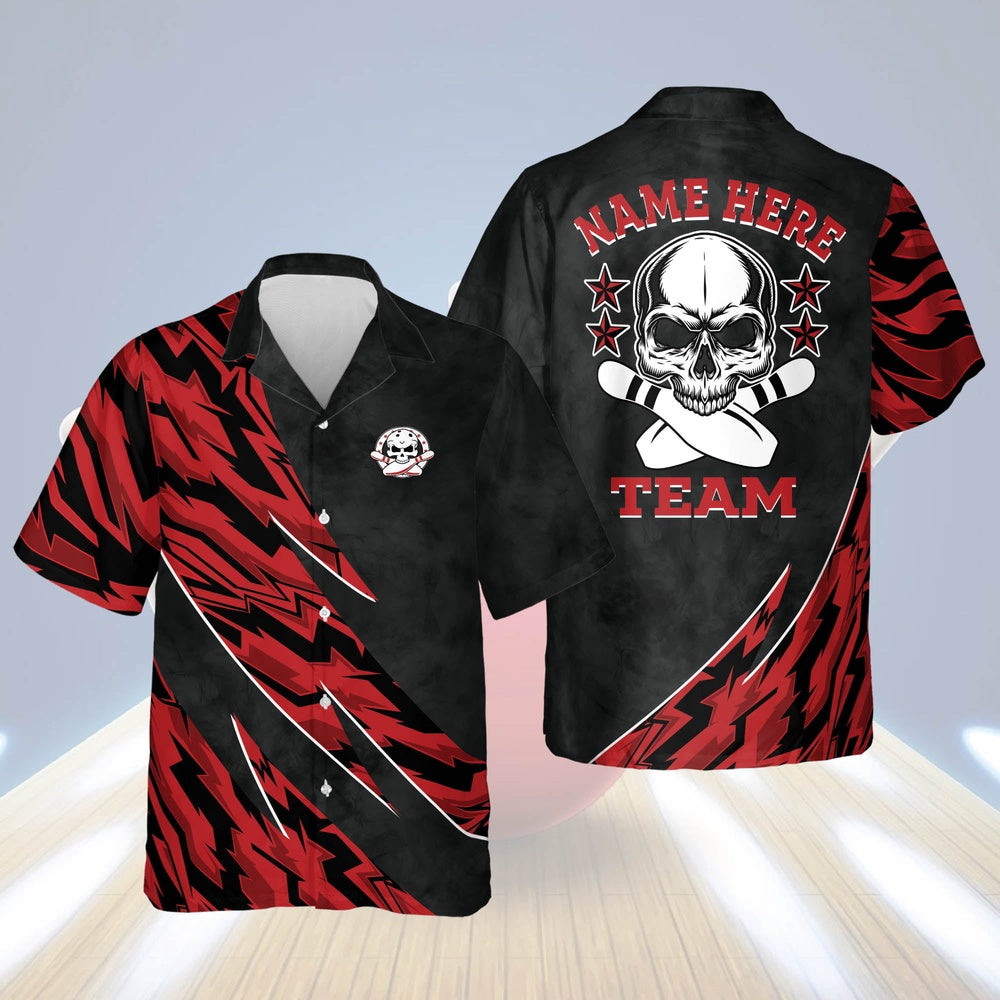Hawaiian Bowling Shirt, Bowling Casual Hawaiian Shirt Unisex, Custom Bowling Shirt, Button Up Bowling Shirts