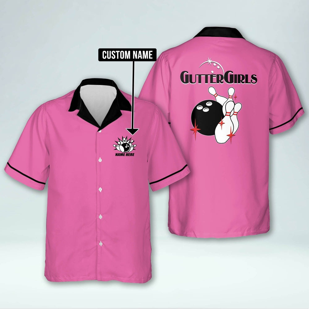 Hawaiian Bowling Shirt, Bowling Hawaiian Shirts Men And Women, Custom Bowling Shirt, Button Up Bowling Shirts