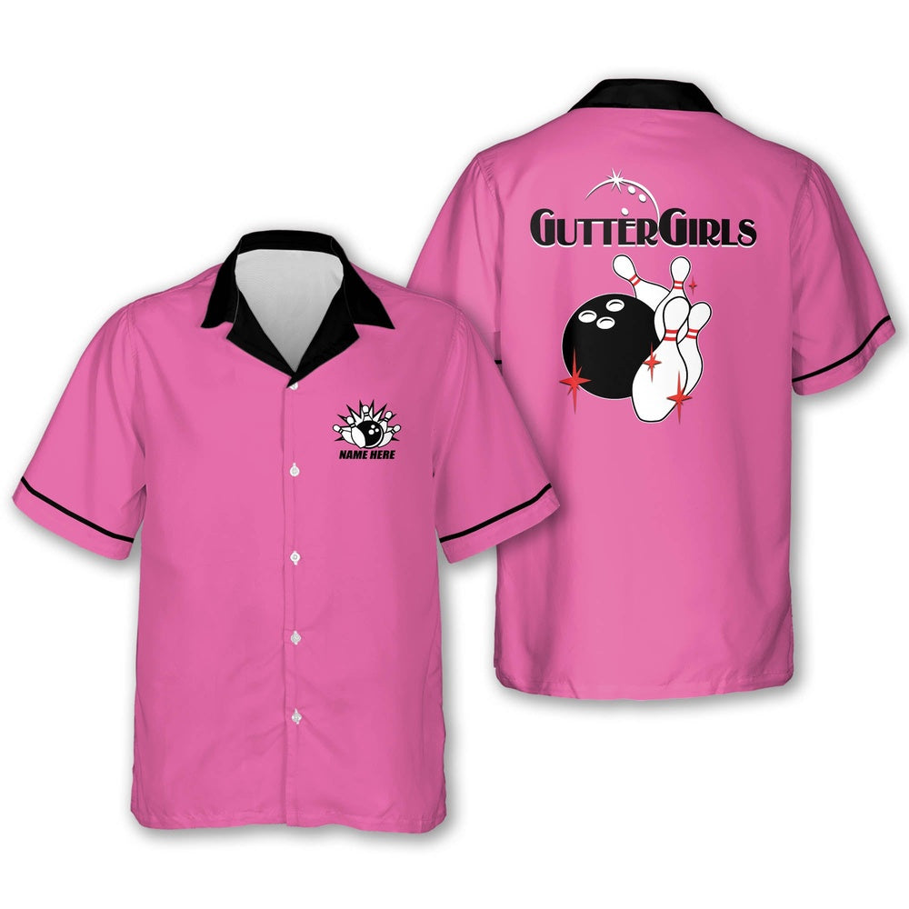 Hawaiian Bowling Shirt, Bowling Hawaiian Shirts Men And Women, Custom Bowling Shirt, Button Up Bowling Shirts