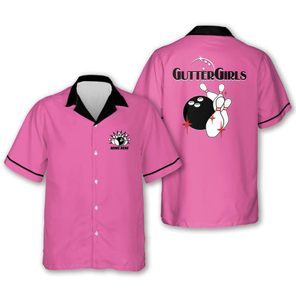 Hawaiian Bowling Shirt, Bowling Hawaiian Shirts Men And Women, Custom Bowling Shirt, Button Up Bowling Shirts