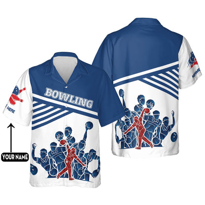 Hawaiian Bowling Shirt, Bowling Hawaiian Shirts Unisex, Custom Bowling Shirt, Button Up Bowling Shirts