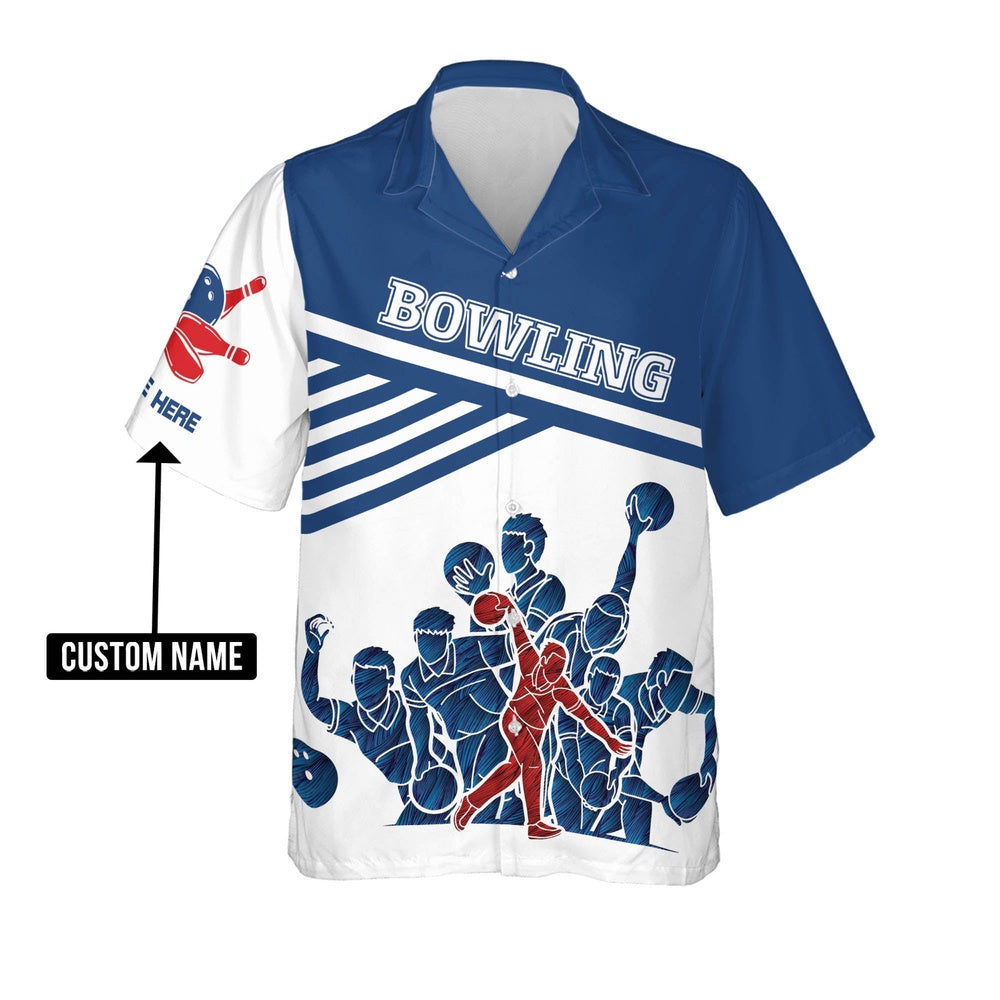 Hawaiian Bowling Shirt, Bowling Hawaiian Shirts Unisex, Custom Bowling Shirt, Button Up Bowling Shirts