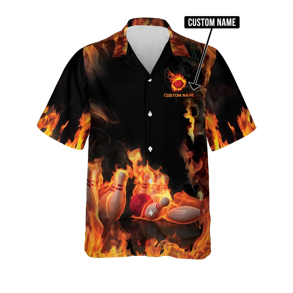Hawaiian Bowling Shirt, Bowling Legend Hawaiian Shirts, Custom Bowling Shirt, Button Up Bowling Shirts