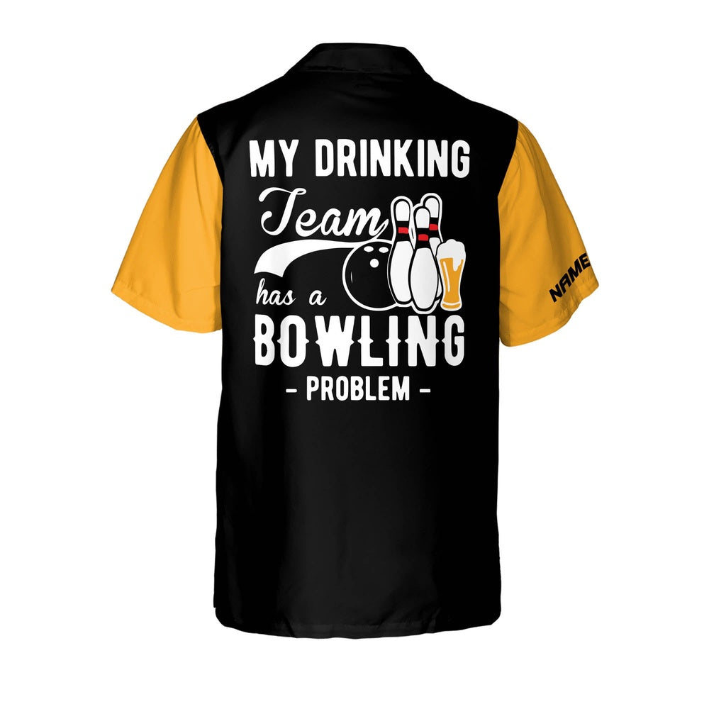 Hawaiian Bowling Shirt, Bowling Problem Men And Women, Custom Bowling Shirt, Button Up Bowling Shirts