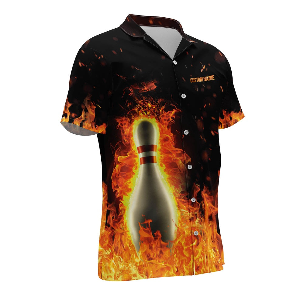 Hawaiian Bowling Shirt, Bowling Retro Vintage Hawaiian Shirt, Custom Bowling Shirt, Button Up Bowling Shirts