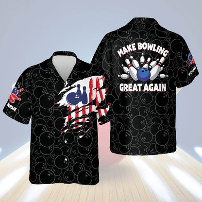 Hawaiian Bowling Shirt, Bowling Shirt For Men And Women, Custom Bowling Shirt, Button Up Bowling Shirts