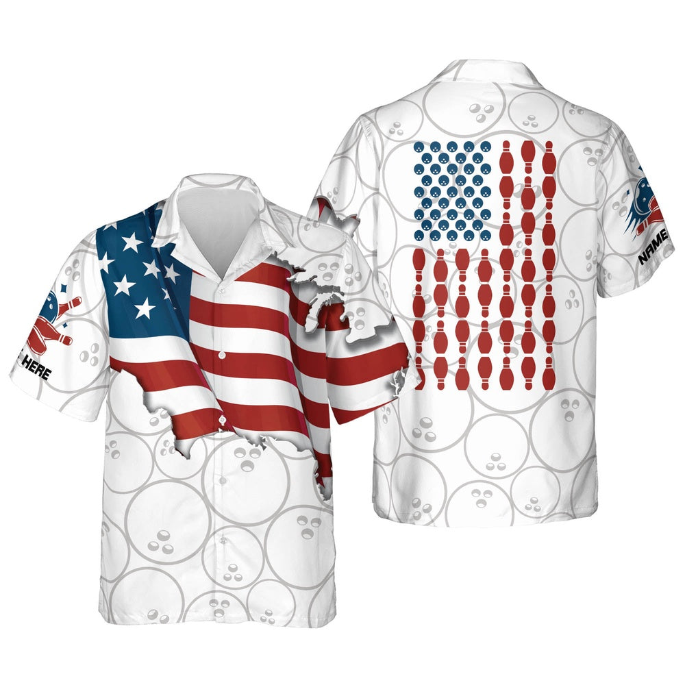 Hawaiian Bowling Shirt, Bowling Shirts for Men And Women, Custom Bowling Shirt, Button Up Bowling Shirts