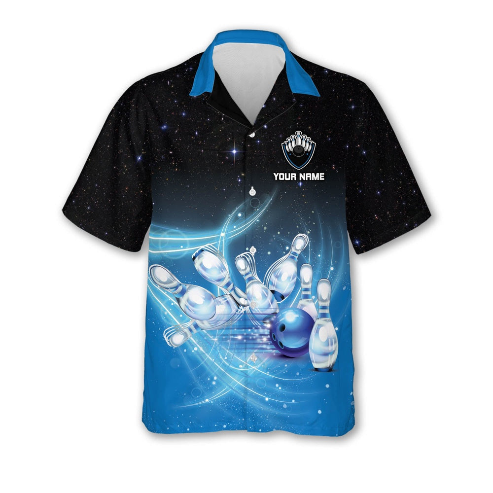 Hawaiian Bowling Shirt, Custom Team USA Bowling Button-Down Hawaiian Shirt, Custom Bowling Shirt, Button Up Bowling Shirts
