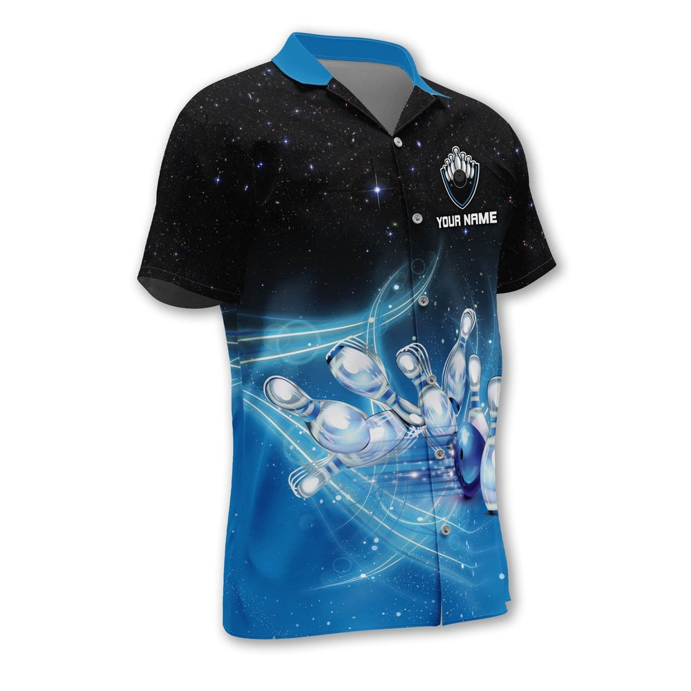 Hawaiian Bowling Shirt, Custom Team USA Bowling Button-Down Hawaiian Shirt, Custom Bowling Shirt, Button Up Bowling Shirts