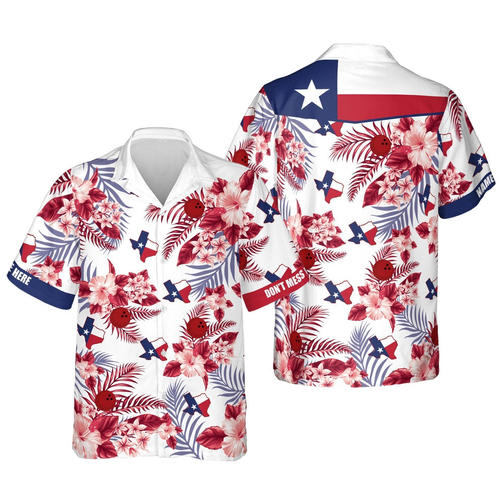 Hawaiian Bowling Shirt, Custom Texas Bowling Hawaiian Shirt, Custom Bowling Shirt, Button Up Bowling Shirts