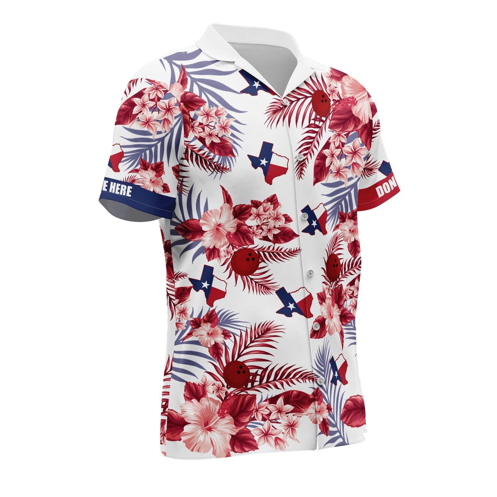 Hawaiian Bowling Shirt, Custom Texas Bowling Hawaiian Shirt, Custom Bowling Shirt, Button Up Bowling Shirts