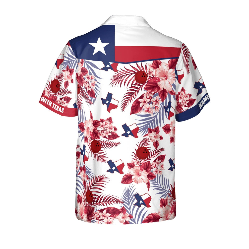 Hawaiian Bowling Shirt, Custom Texas Bowling Hawaiian Shirt, Custom Bowling Shirt, Button Up Bowling Shirts