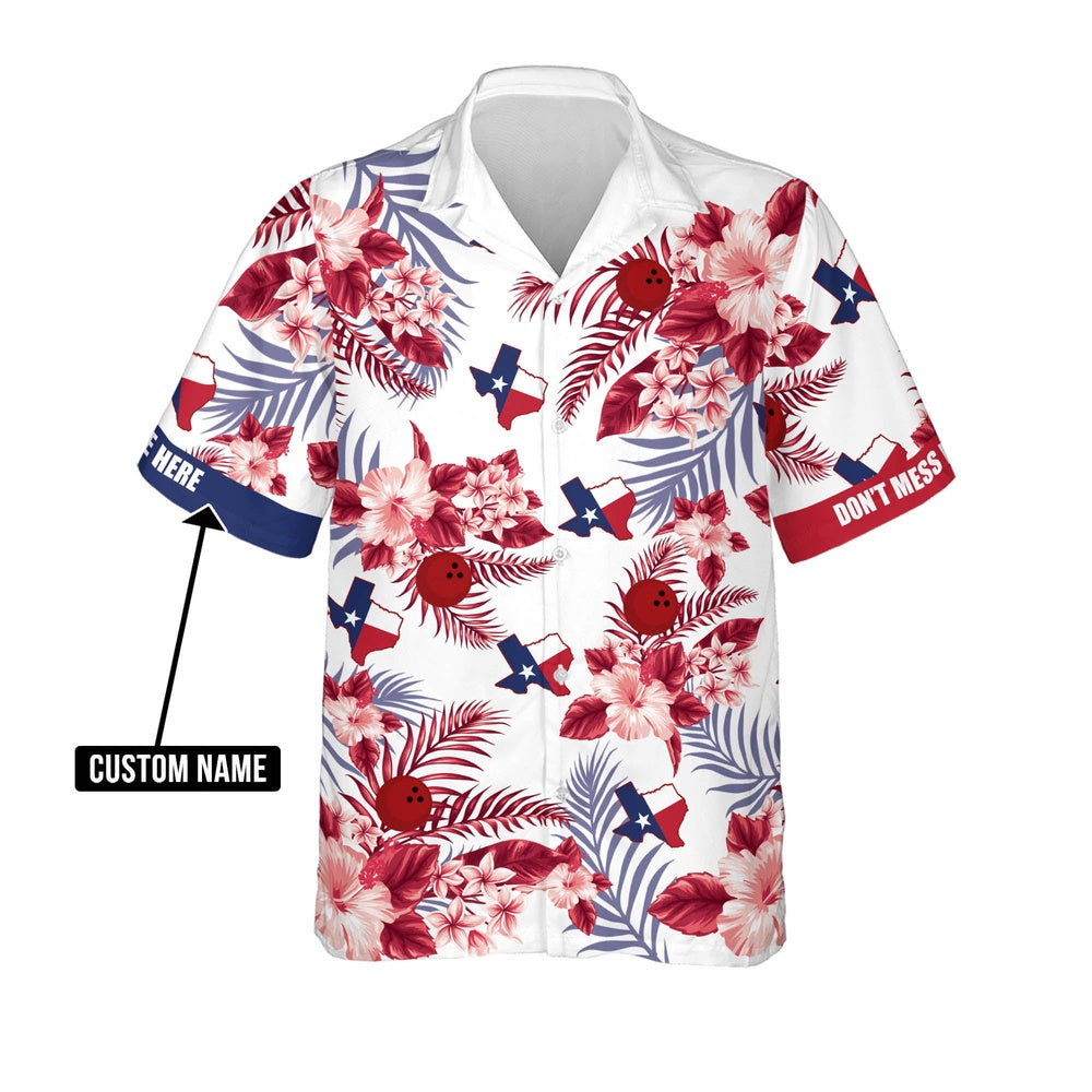 Hawaiian Bowling Shirt, Custom Texas Bowling Hawaiian Shirt, Custom Bowling Shirt, Button Up Bowling Shirts