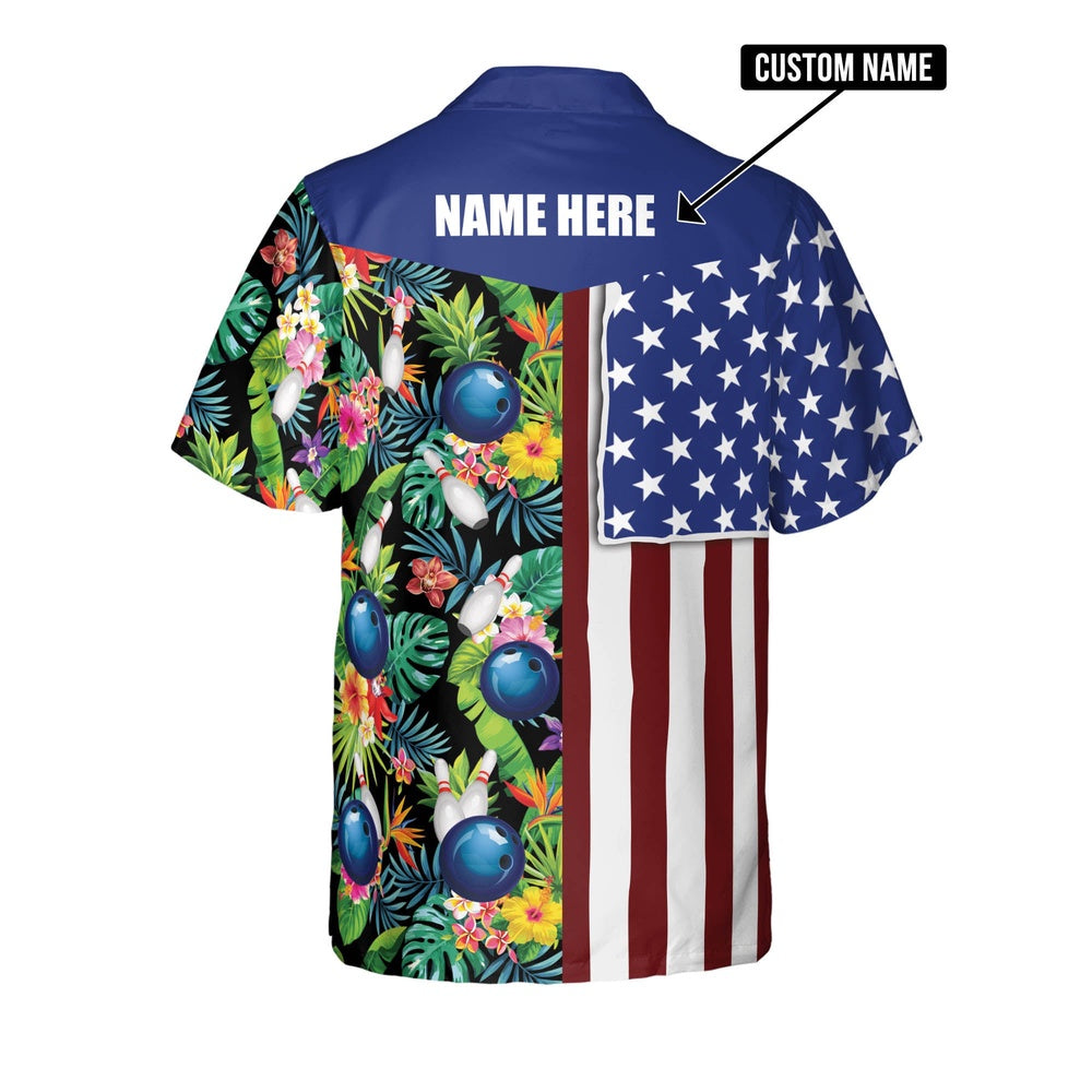 Hawaiian Bowling Shirt, Custom USA Texas Flag Hawaiian Shirts, Custom Bowling Shirt, Button Up Bowling Shirts
