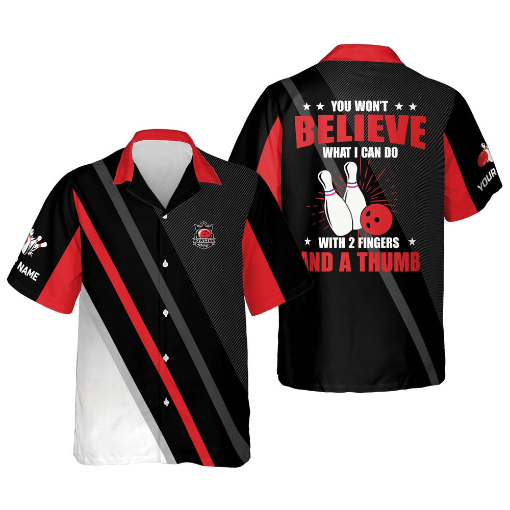 Hawaiian Bowling Shirt, Funny Hawaiian Bowling Shirts Unisex, Custom Bowling Shirt, Button Up Bowling Shirts