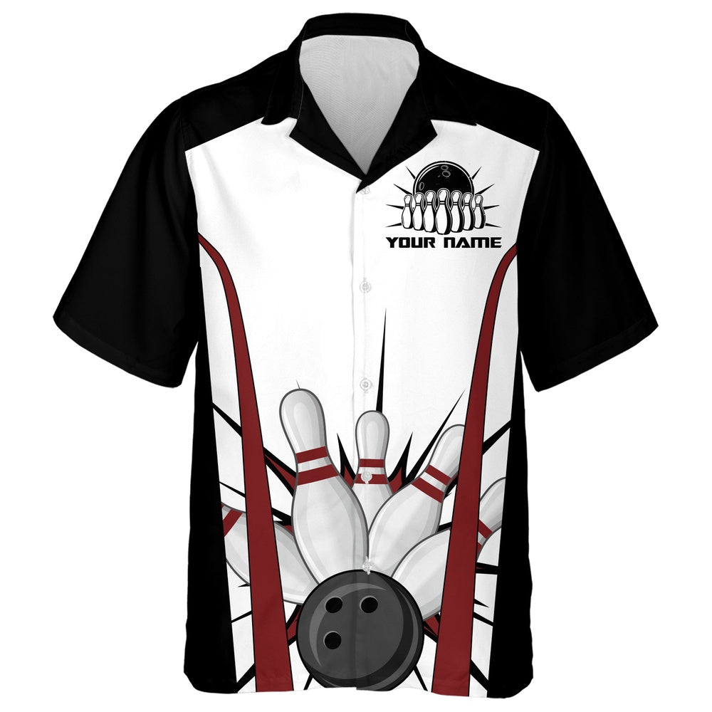 Hawaiian Bowling Shirt, Funny Hawaiian Bowling Shirtst For Men Women, Custom Bowling Shirt, Button Up Bowling Shirts