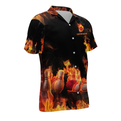 Hawaiian Bowling Shirt, Gutter Gang Hawaiian Bowling Shirts, Custom Bowling Shirt, Button Up Bowling Shirts