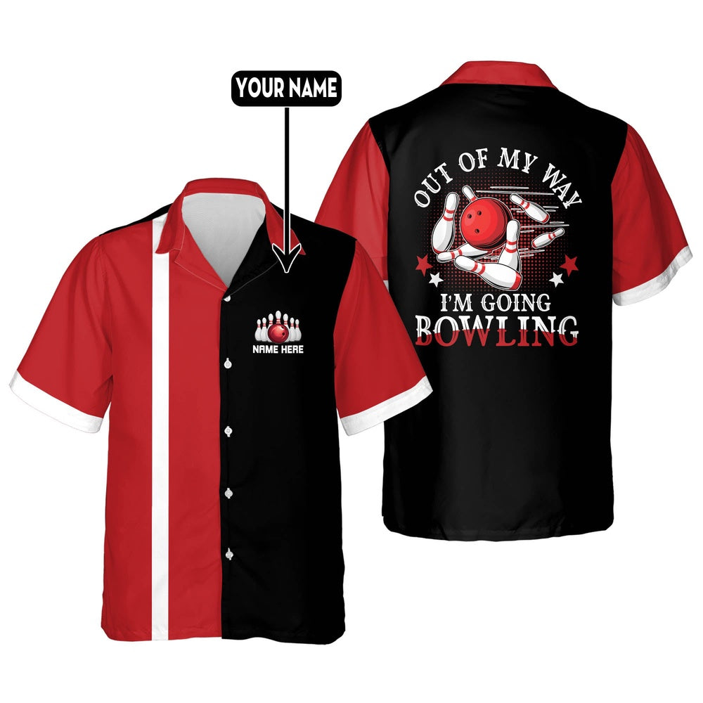 Hawaiian Bowling Shirt, I'm Going Bowling Hawaiian Shirt, Custom Bowling Shirt, Button Up Bowling Shirts