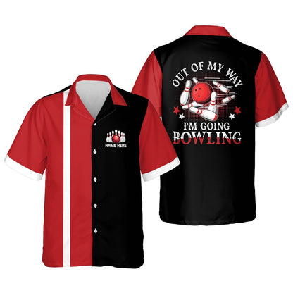 Hawaiian Bowling Shirt, I'm Going Bowling Hawaiian Shirt, Custom Bowling Shirt, Button Up Bowling Shirts