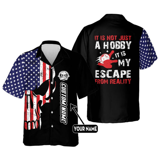 Hawaiian Bowling Shirt, It is Not Just A Hobby Hawaiian Shirt, Custom Bowling Shirt, Button Up Bowling Shirts