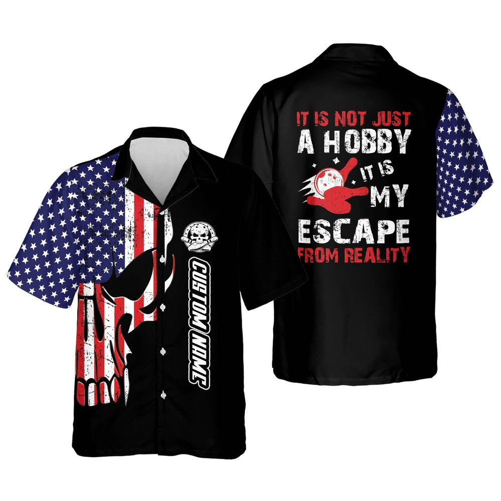 Hawaiian Bowling Shirt, It is Not Just A Hobby Hawaiian Shirt, Custom Bowling Shirt, Button Up Bowling Shirts