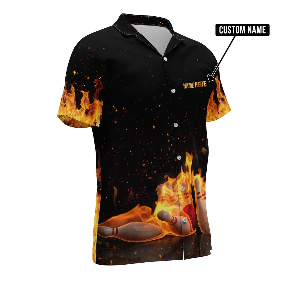 Hawaiian Bowling Shirt, My Balls are On Fire Hawaiian Shirts, Custom Bowling Shirt, Button Up Bowling Shirts