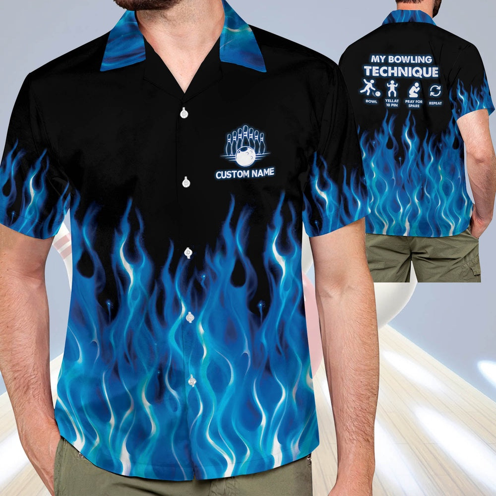 Hawaiian Bowling Shirt, My Bowling Technique Hawaiian Shirts, Custom Bowling Shirt, Button Up Bowling Shirts