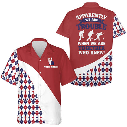 Hawaiian Bowling Shirt, Personalized Hawaiian Bowling Shirtst For Men Women, Custom Bowling Shirt, Button Up Bowling Shirts