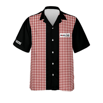 Hawaiian Bowling Shirt, Retro Vintage Bowling Casual Hawaiian Shirts, Custom Bowling Shirt, Button Up Bowling Shirts