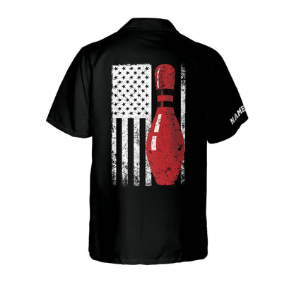 Hawaiian Bowling Shirt, Retro Vintage Bowling Casual Hawaiian Shirts, Custom Bowling Shirt, Button Up Bowling Shirts