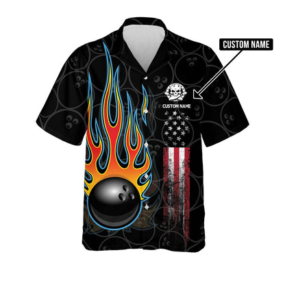 Hawaiian Bowling Shirt, Skull Bowling Slayer Hawaiian Shirt, Custom Bowling Shirt, Button Up Bowling Shirts