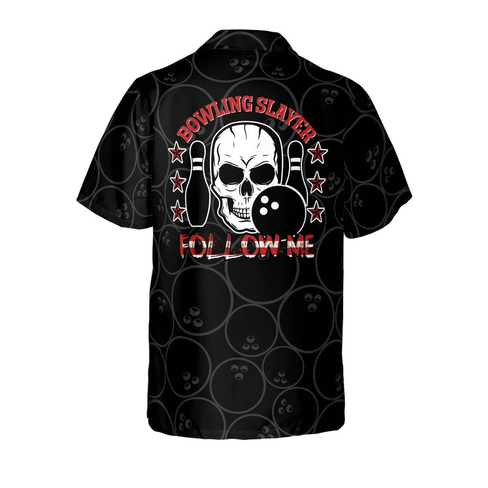 Hawaiian Bowling Shirt, Skull Bowling Slayer Hawaiian Shirt, Custom Bowling Shirt, Button Up Bowling Shirts
