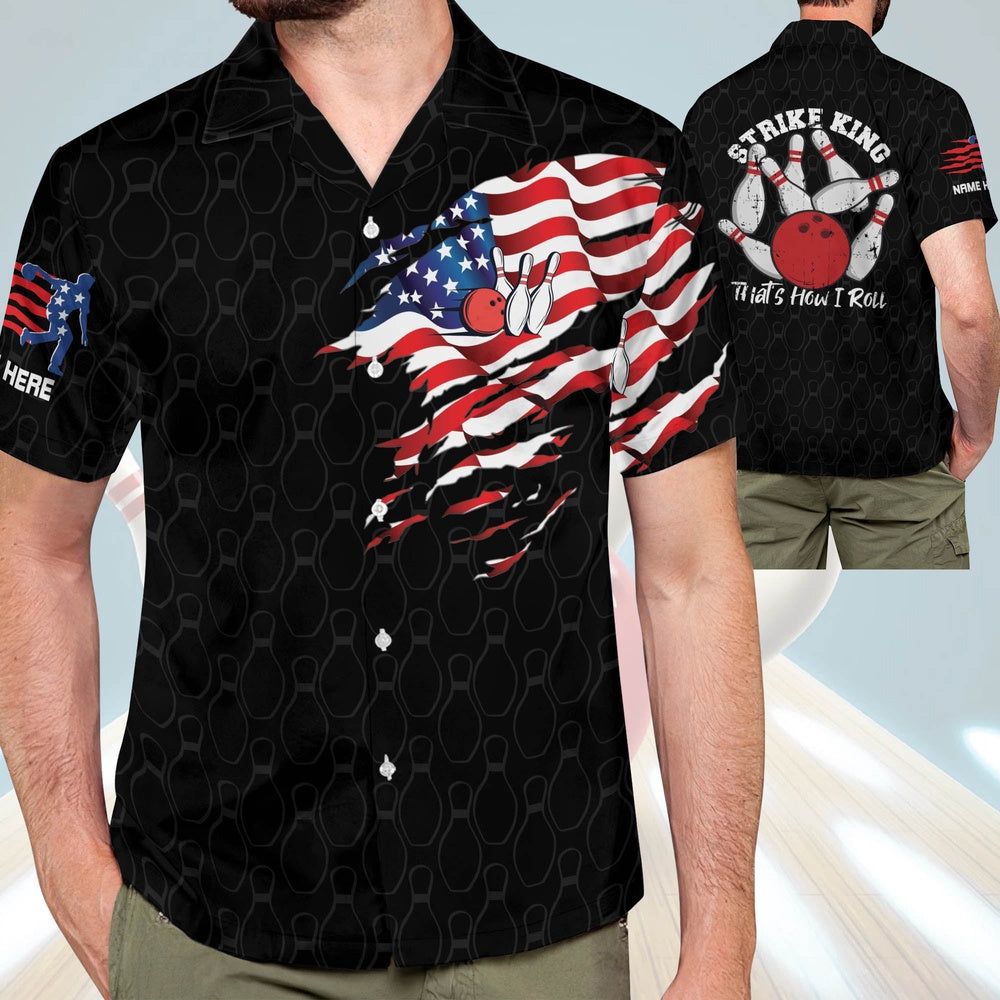 Hawaiian Bowling Shirt, That How I Roll Bowling Hawaiian Shirt, Custom Bowling Shirt, Button Up Bowling Shirts