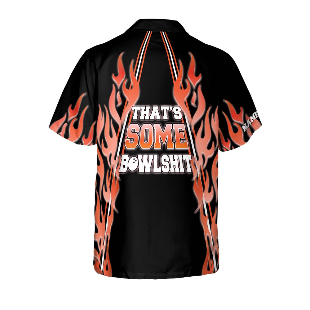 Hawaiian Bowling Shirt, That's Some Bowlshit Hawaiian Shirt, Custom Bowling Shirt, Button Up Bowling Shirts