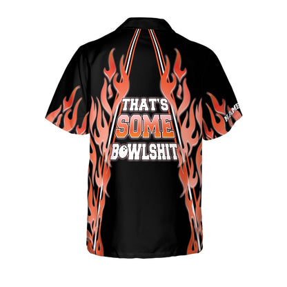 Hawaiian Bowling Shirt, That's Some Bowlshit Hawaiian Shirt, Custom Bowling Shirt, Button Up Bowling Shirts