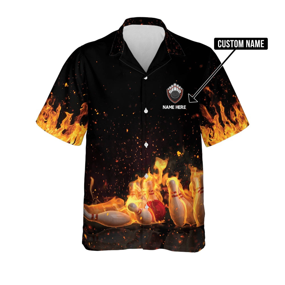 Hawaiian Bowling Shirt, This Is How I Roll Fire Hawaiian Shirt, Custom Bowling Shirt, Button Up Bowling Shirts
