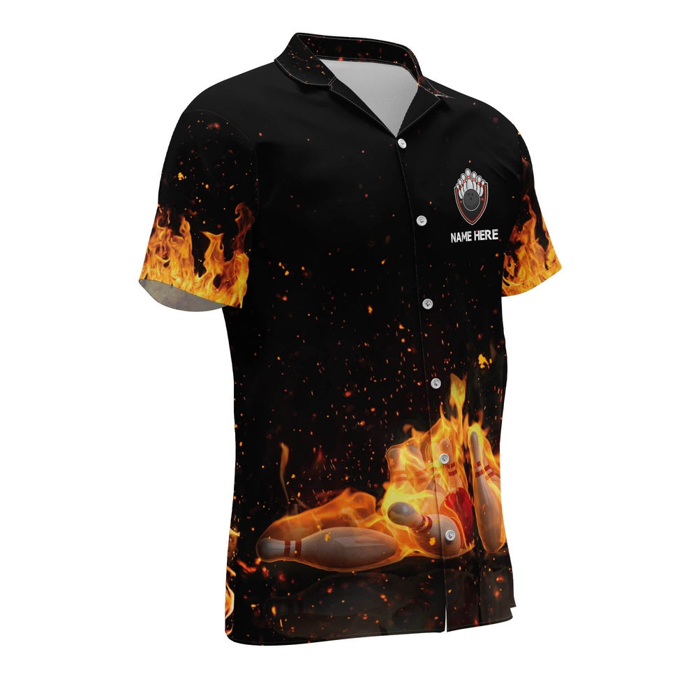 Hawaiian Bowling Shirt, This Is How I Roll Fire Hawaiian Shirt, Custom Bowling Shirt, Button Up Bowling Shirts