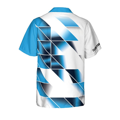 Hawaiian Bowling Shirt, USA Bowling Button-Down Blue Hawaiian Shirt, Custom Bowling Shirt, Button Up Bowling Shirts