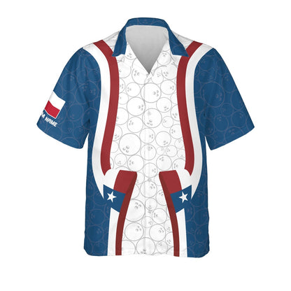 Hawaiian Bowling Shirt, USA Texas Bowling Flag Hawaiian Shirt, Custom Bowling Shirt, Button Up Bowling Shirts