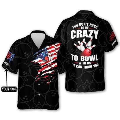 Hawaiian Bowling Shirt, We Can Train You Fire Bowling Shirt, Custom Bowling Shirt, Button Up Bowling Shirts