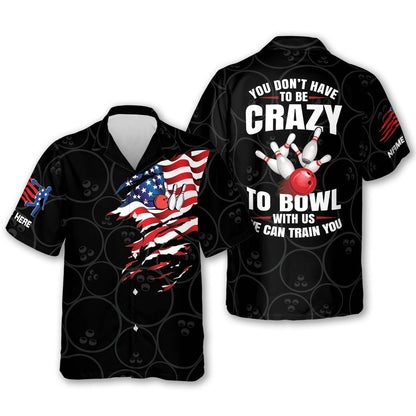 Hawaiian Bowling Shirt, We Can Train You Fire Bowling Shirt, Custom Bowling Shirt, Button Up Bowling Shirts