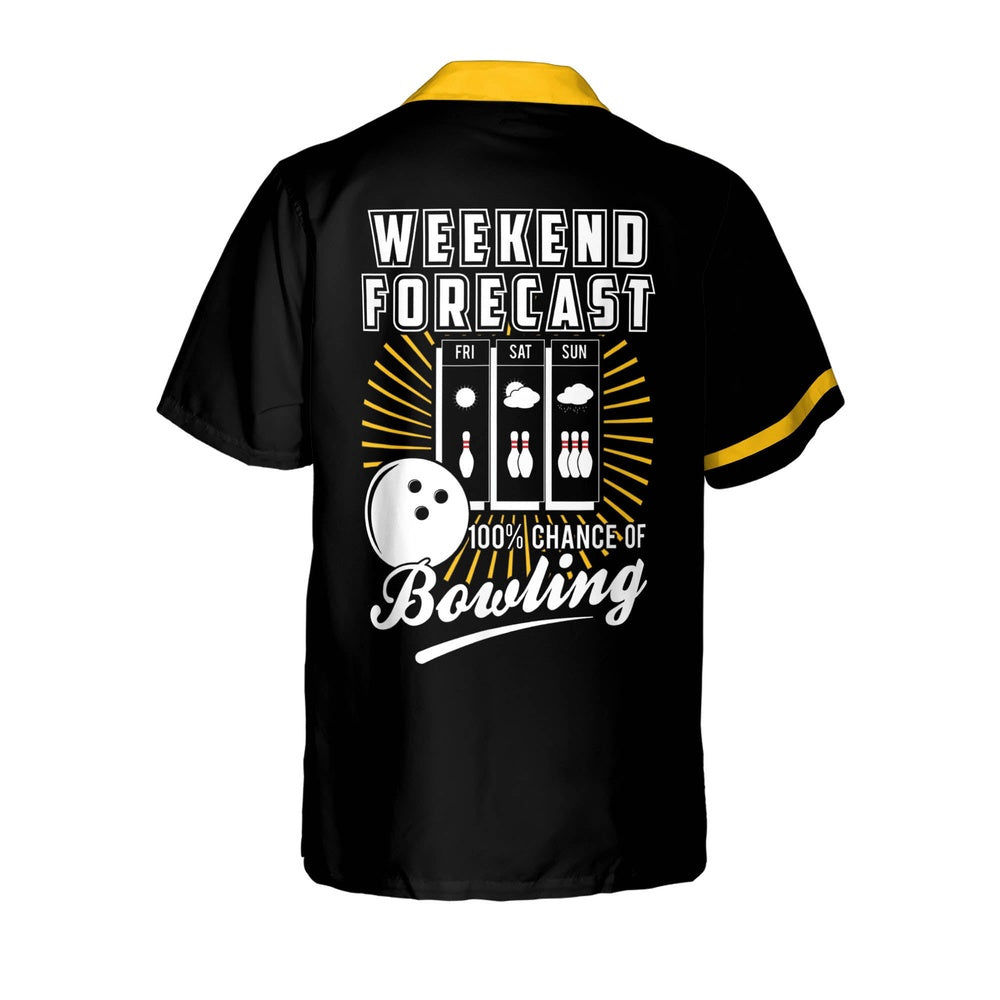 Hawaiian Bowling Shirt, Weekend Forecast Chance Bowling Shirt, Custom Bowling Shirt, Button Up Bowling Shirts