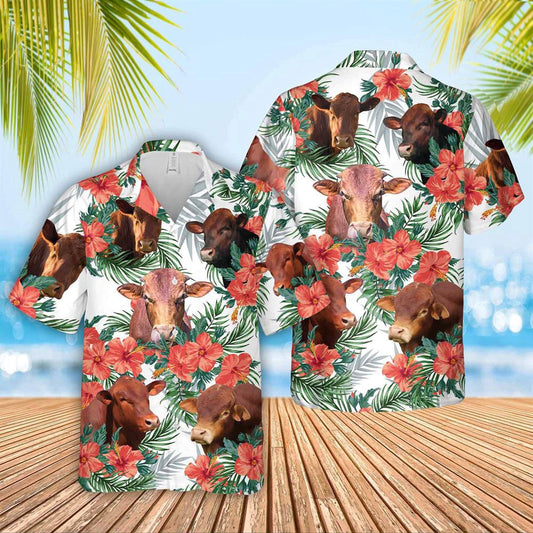 Hawaiian Cow Shirt, Beefmaster Hawaiian Shirt, Animal Hawaiian Shirts, Farmer Shirts