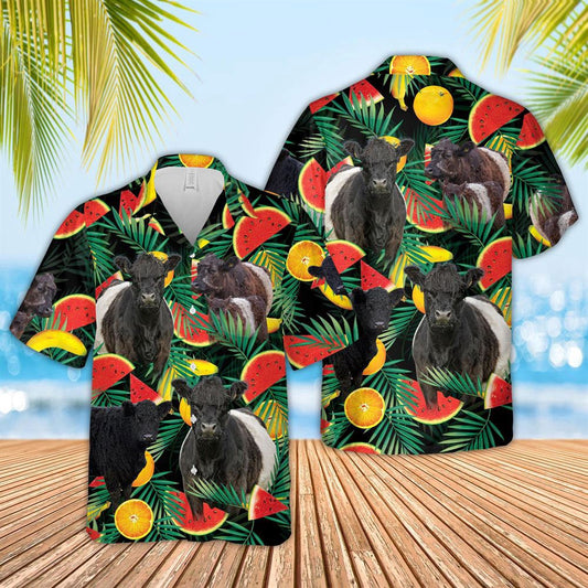 Hawaiian Cow Shirt, Belted Galloway Watermelon Hawaiian Shirt, Animal Hawaiian Shirts, Farmer Shirts