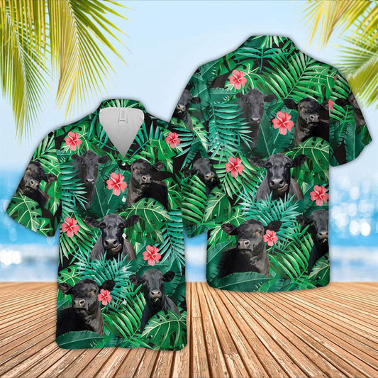 Hawaiian Cow Shirt, Black Angus 3D Hawaiian Shirt, Animal Hawaiian Shirts, Farmer Shirts
