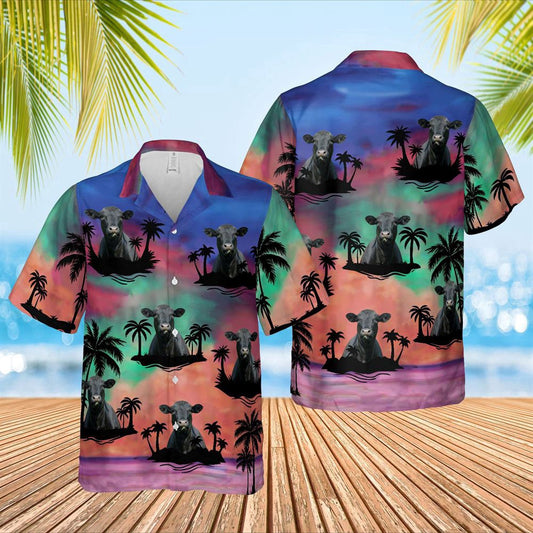 Hawaiian Cow Shirt, Black Angus 3D Hawaiian Shirts, Animal Hawaiian Shirts, Farmer Shirts