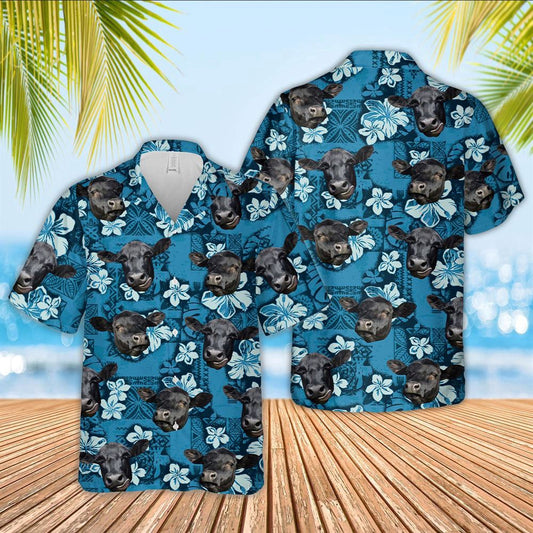Hawaiian Cow Shirt, Black Angus Cattle Hawaiian Shirt, Animal Hawaiian Shirts, Farmer Shirts