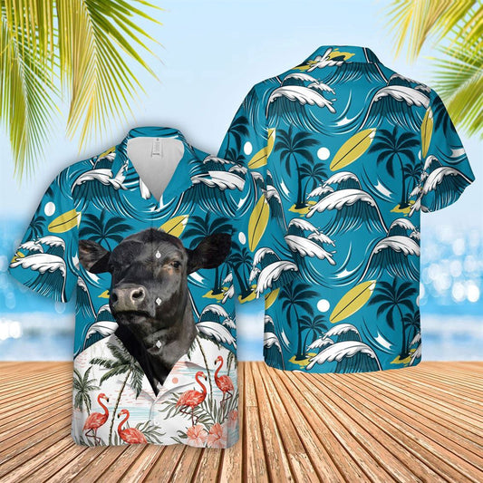 Hawaiian Cow Shirt, Black Angus Funny Hawaiian Shirt, Animal Hawaiian Shirts, Farmer Shirts