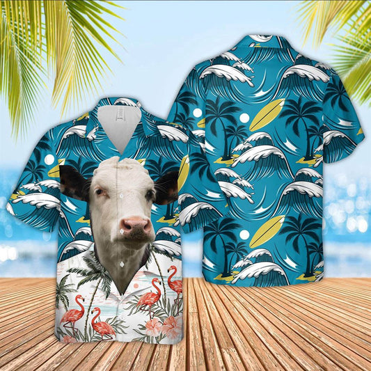 Hawaiian Cow Shirt, Black Baldy Funny Hawaiian Shirt, Animal Hawaiian Shirts, Farmer Shirts