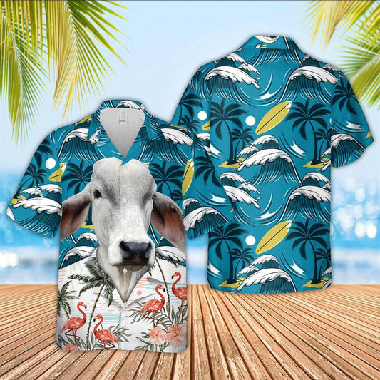 Hawaiian Cow Shirt, Brahman Funny Hawaiian Shirt, Animal Hawaiian Shirts, Farmer Shirts